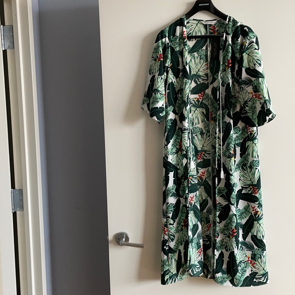 Rachel Zoe Collection Palm Print Duster